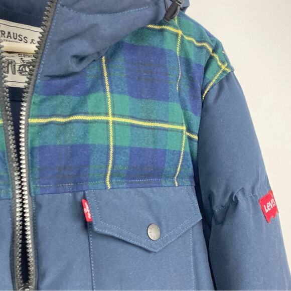 NEW * LEVI’S Men's Heavyweight Quilted Hooded Jacket, Mid-Length   L - Picture 6 of 13